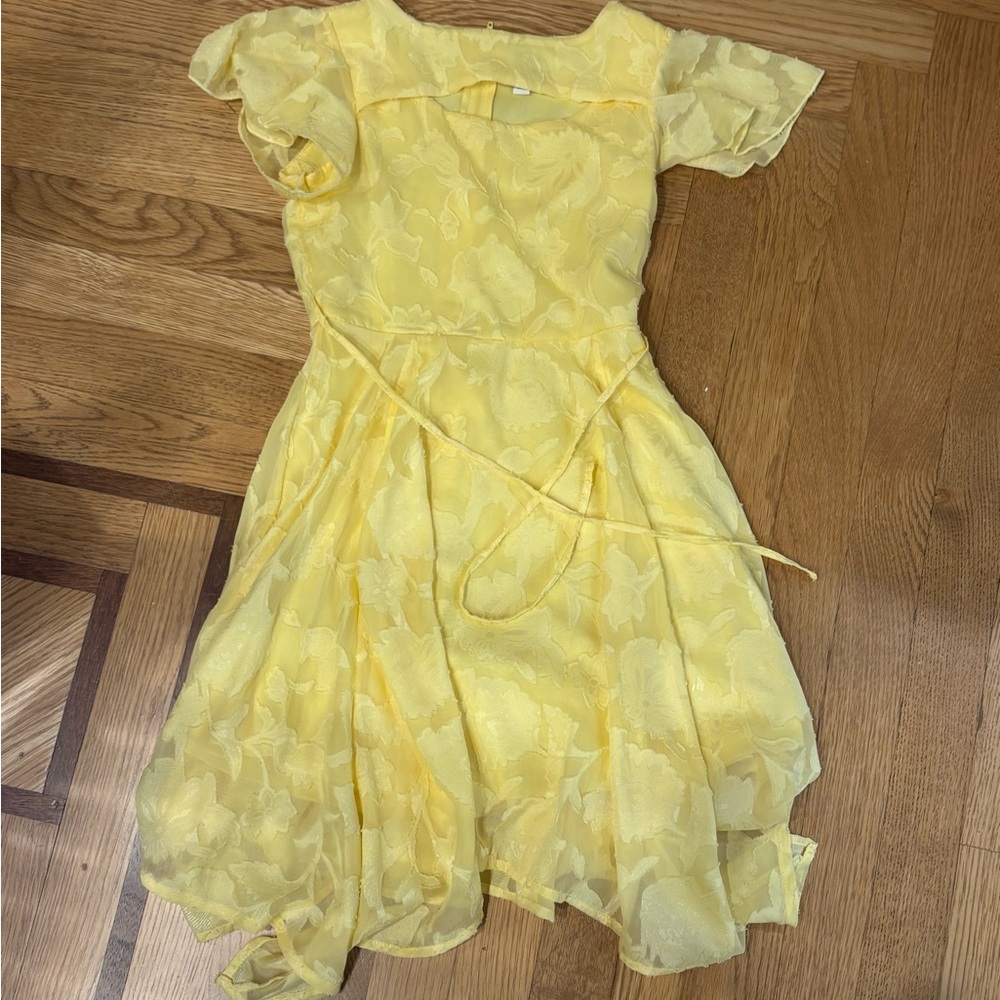 Speechless Light Yellow Lace Dress - Size 8